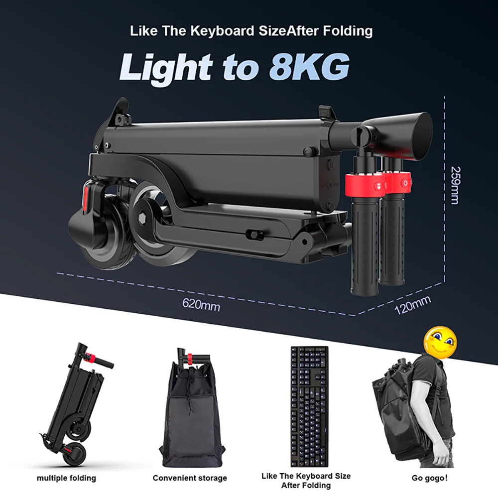 HX X6 EScooter Adult 350W 7.5AH 36V 25KM/H Foldable Electric Kick Electric Scooter 5.5 inch Wheel EScooter For Adult Children