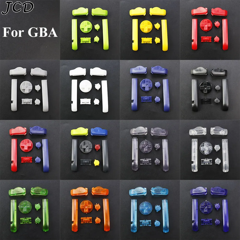 JCD 1Set For GBA A B L R D-Pad Power ON OFF Keypads Button For Gameboy Advance Buttons Frame Replacement Parts