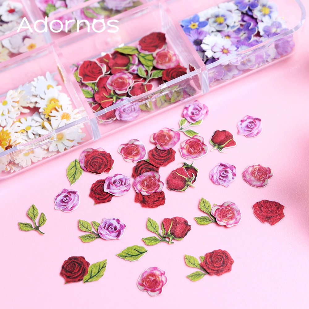 Wood Pulp Flowers Chips Epoxy Resin Mold Filling UV Resin Decorative Paper Flower Valentines Day Gifts DIY Jewelry Crafts Making