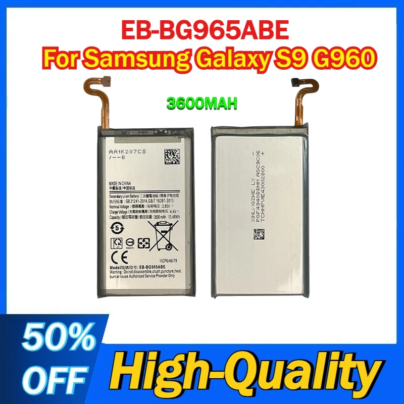 

High Capacity EB-BG965ABE Battery 3600MAH for Samsung Galaxy S9 G960 Mobile Phone Batteries