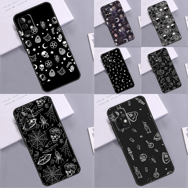 Gothic Halloween Cover Case For Samsung Galaxy A54 A34 A24 A12 A22 A32 A52 A51 A71 A13 A23 A33 A53 A73 A14