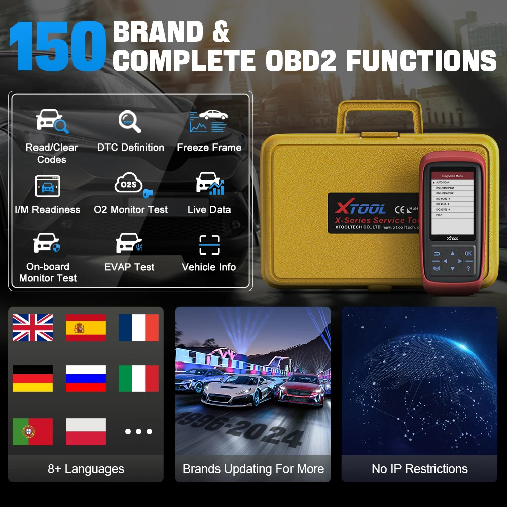 XTOOL X100Pro2 Car Code Reader OBD2 Scanner with EEPROM  ECU Key Programmer Car Diagnostic Tool Free Lifetime Upgrades