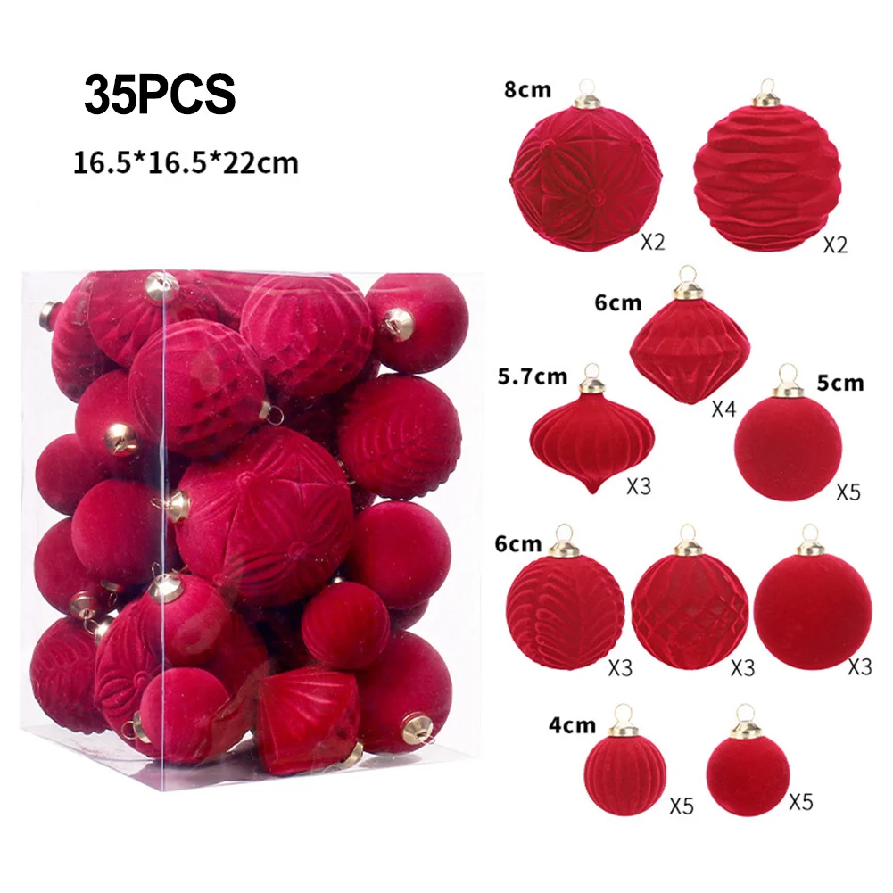 Christmas Celebrations Flocked Ornaments Versatile Holiday Tree Decor Creative Crafts Holiday Decorations DIY Projects