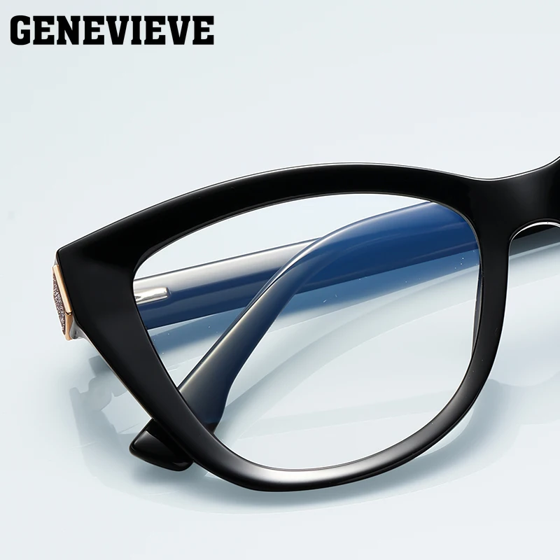 جنيف كلاسيكي بسيط تصميم عين القط المرأة مكافحة الضوء الأزرق نظارات للقراءة اللونية وصفة طبية قابلة للتخصيص PFD2276 #3