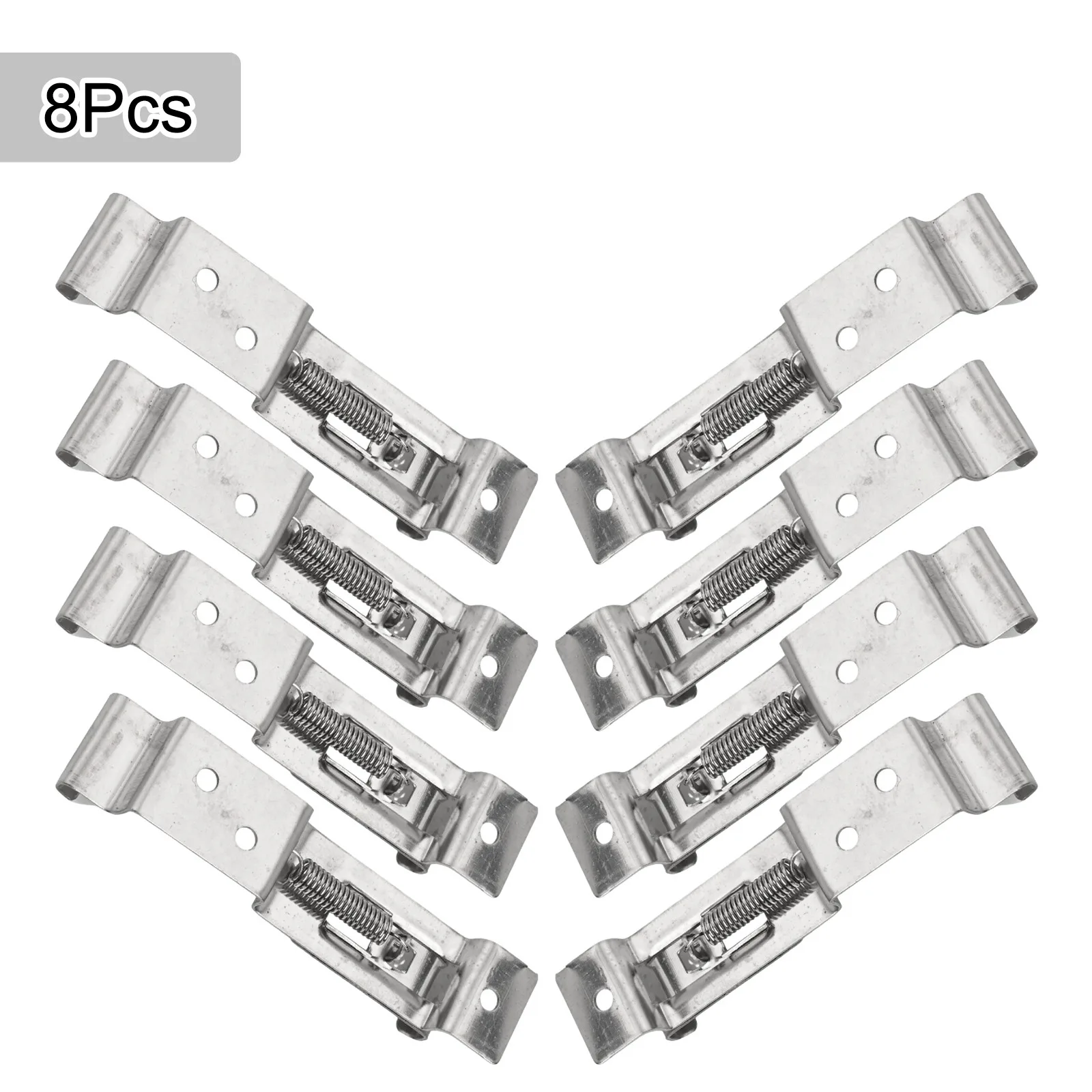 

8 шт. прямоугольный автомобильный номерной знак подпружиненный кронштейн из нержавеющей стали рамка держатель зажим зажим номерного знака прицепа