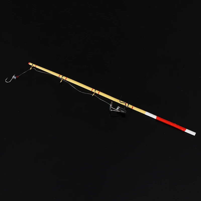 

1Pc 1:12 Dollhouse Miniature Fishing Tool Model Toy Dolls House Fishing Rod Pole