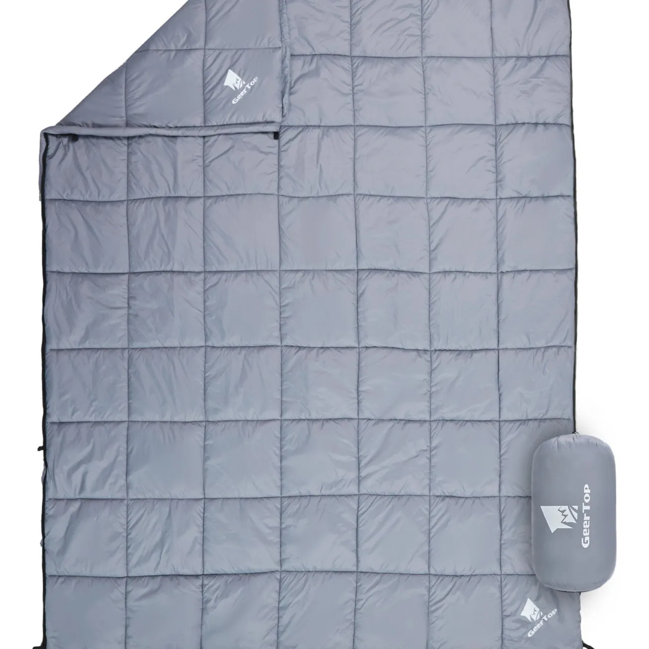 大人用キャンプダウン寝袋ブランケット210x140cm、冬キャンプ旅行家庭用超軽量暖かいブランケット、L353