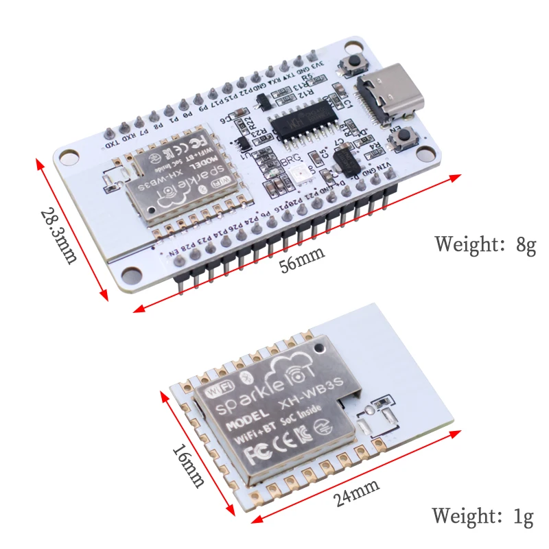 NiceMCU WB3S develops WiFi Bluetooth module. WB3S has built-in BK7238 chip and supports Arduino