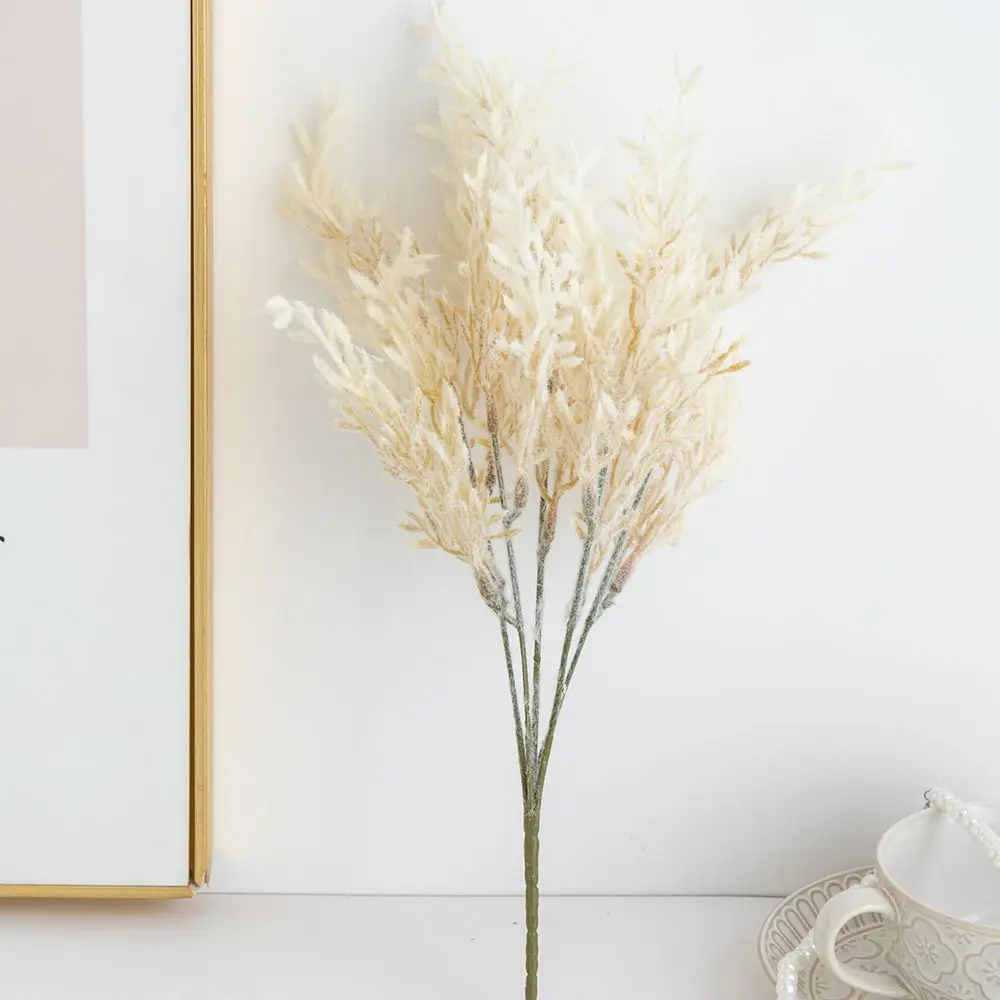 Künstliche Blume, beflocktes Weizenähren-Design, Gartenbogen, Hochzeitsbrautstrauß, Heimdekoration, Vase, Tischdekoration, Festival-Party-Girlande, DIY-Geschenk, Dekoration – Detail 5
