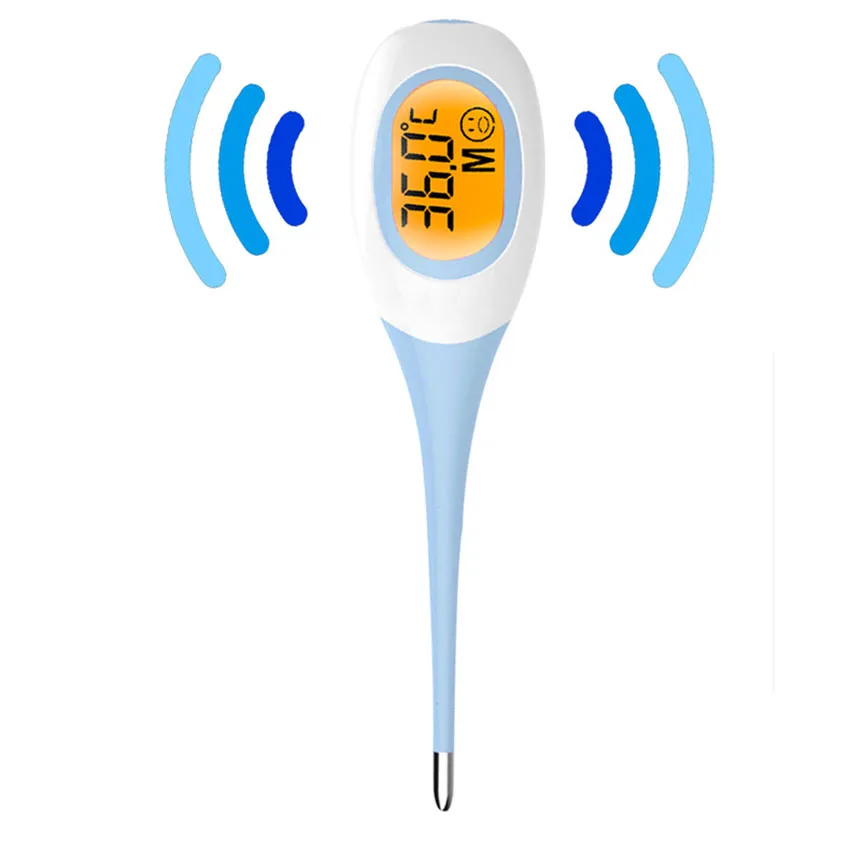 

1Pc Blue 8 Seconds Fast Electronic Thermometer Home Night Back Oral Armpit Temperature