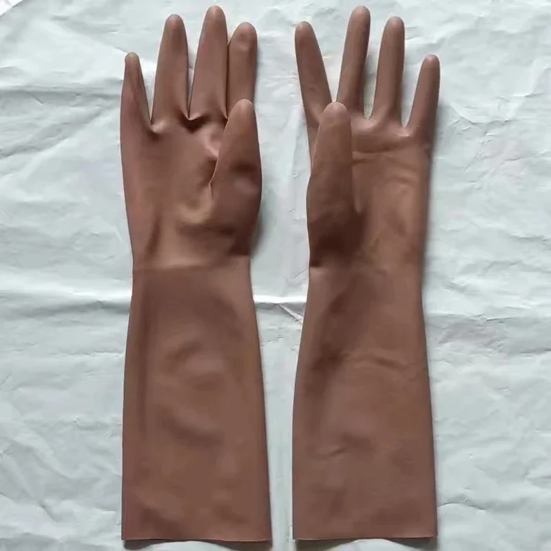 Latex Gloves Natural Mittens for photography Sexy Short gloves Fetish gloved baby pink yellow Muti colors