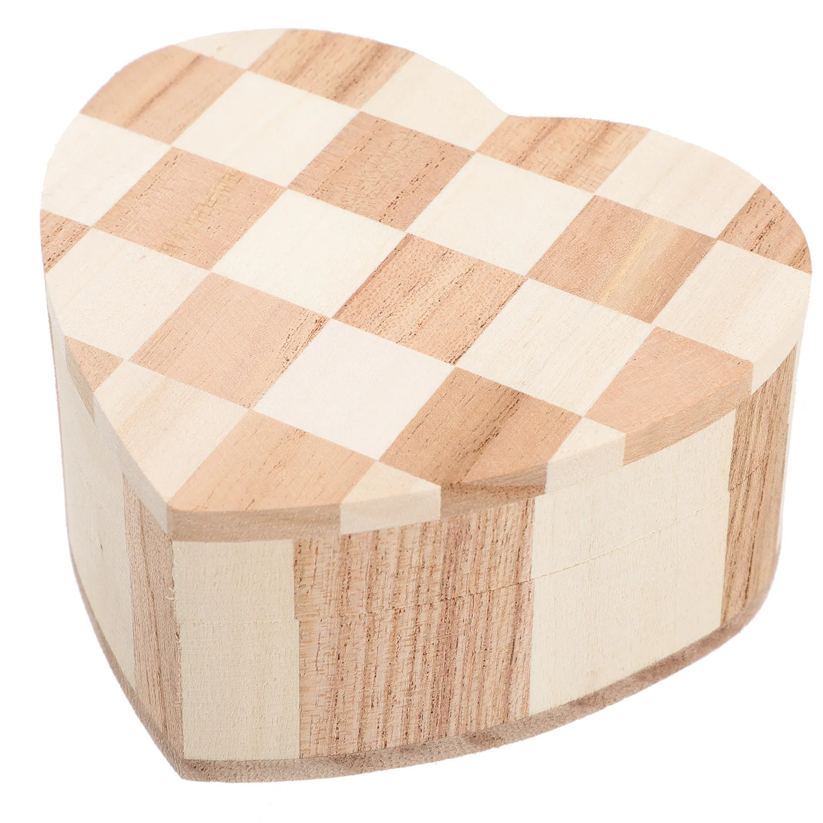 

Elegant Heart Shape Wood Jewelry Box Spacious Multi Compartment Storage for Accessories Travel Home Office Use