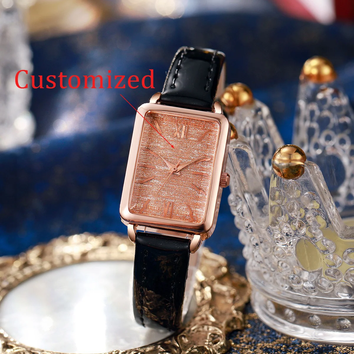 

Women's Watch 2025 New Rectangular Style Retro Simple Style Large Dial Customizable