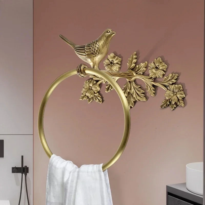 american-copper-bird-decoration-towel-bar-towel-rack-bathroom-toilet-paper-towel-storage-wall-animal-metal-bathroom-accessories