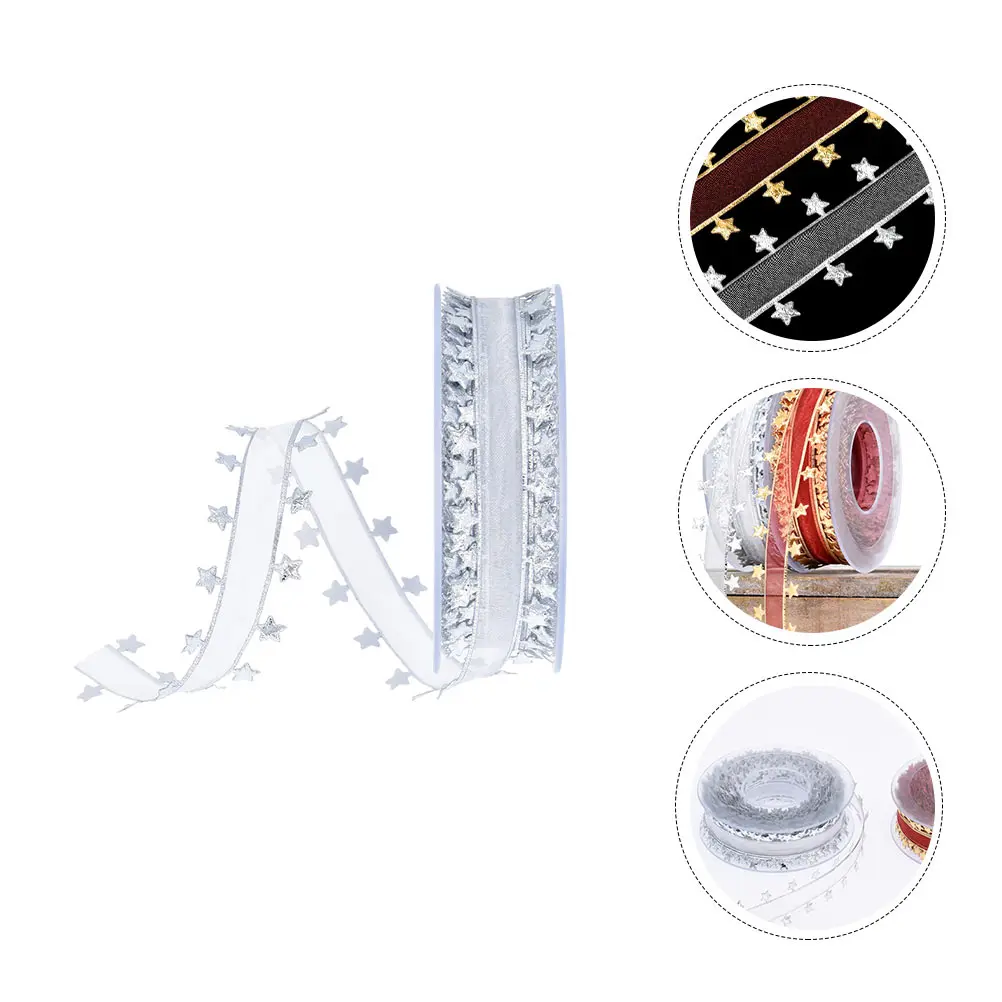 

Christmas Wired Ribbon Holiday Decoration Gift Straps Ribbons for Crafting Present Wrapping