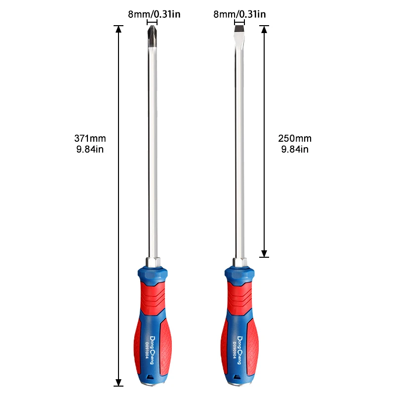 2pcs S2 Alloy Steel Screwdriver Hammerable Hand Tools Slotted Phillips Magnetic Head For Car Repair Household Screw Driver