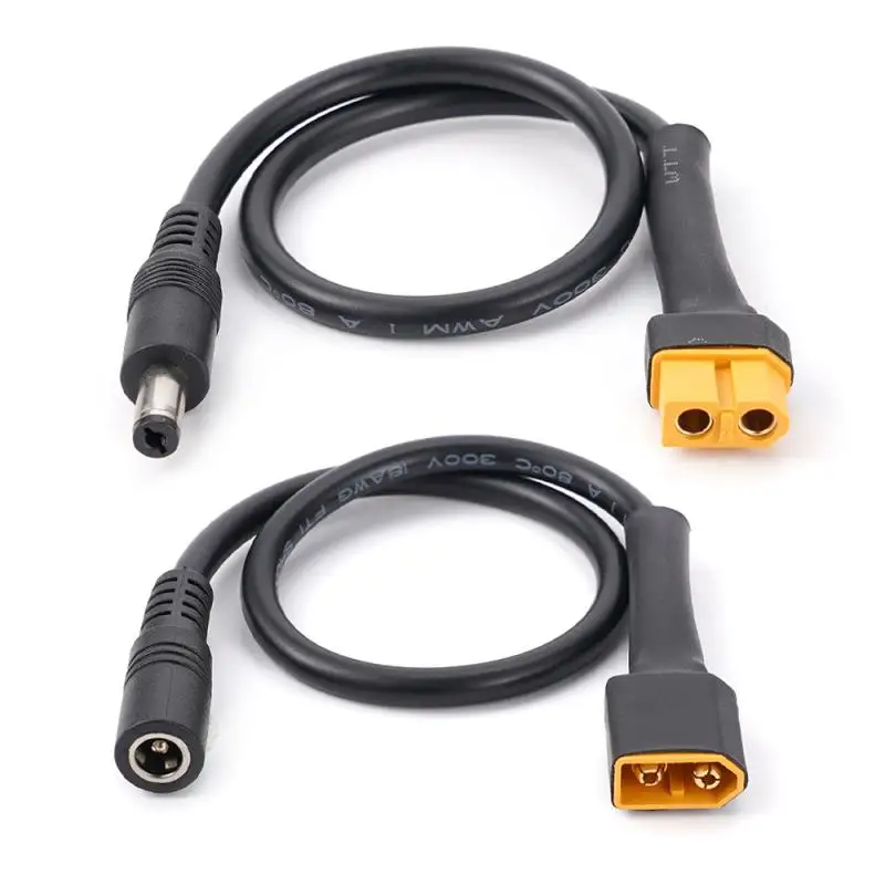 

1pc 18AWG XT60 Male And Female Connector To DC5521 Power Cable Adaptor For Battery Charging Adapter Cables