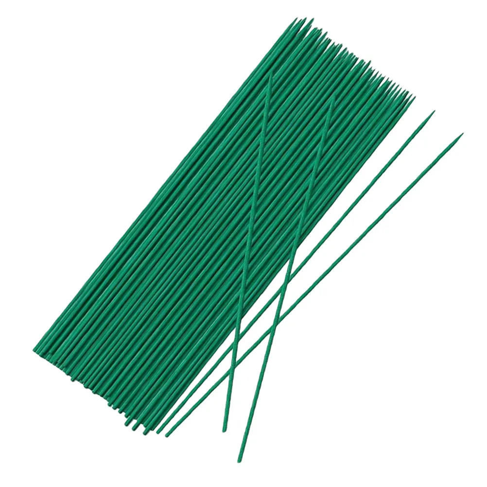 40Pcs Bamboo Plant Stake Reusable Green Stakes Garden Support Rods Versatile Sturdy Indoor Outdoor Flowers Vegetables