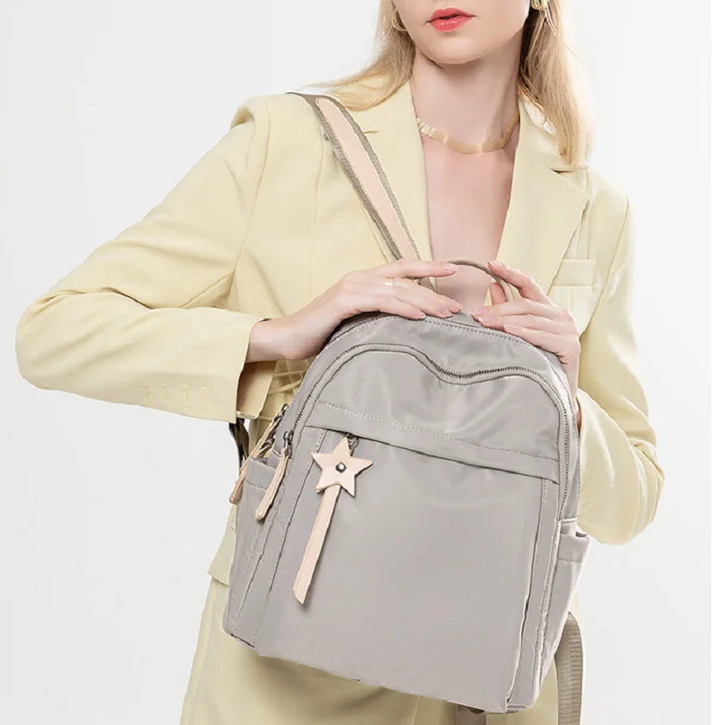 

2026 корейские роскошные водонепроницаемые рюкзаки-оксфорды высокого качества, женские модные сумки на плечо большой вместимости с двойной молнией, школьная сумка