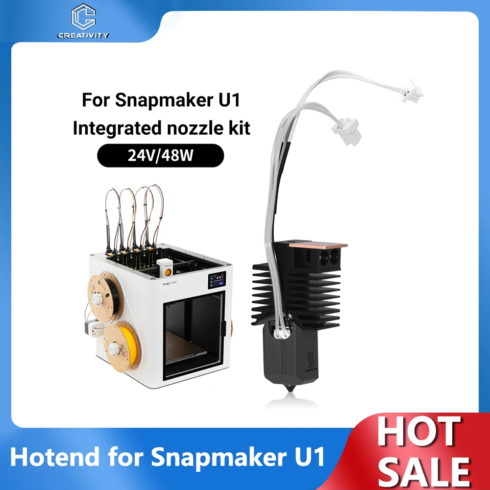 

0.2/0.4/0.6/0.8mm Hotend for Snapmaker U1 Full Assembled Hotend Plug & Play Ceramic Block Kit SnapmakerU1 3d Printer Print Head