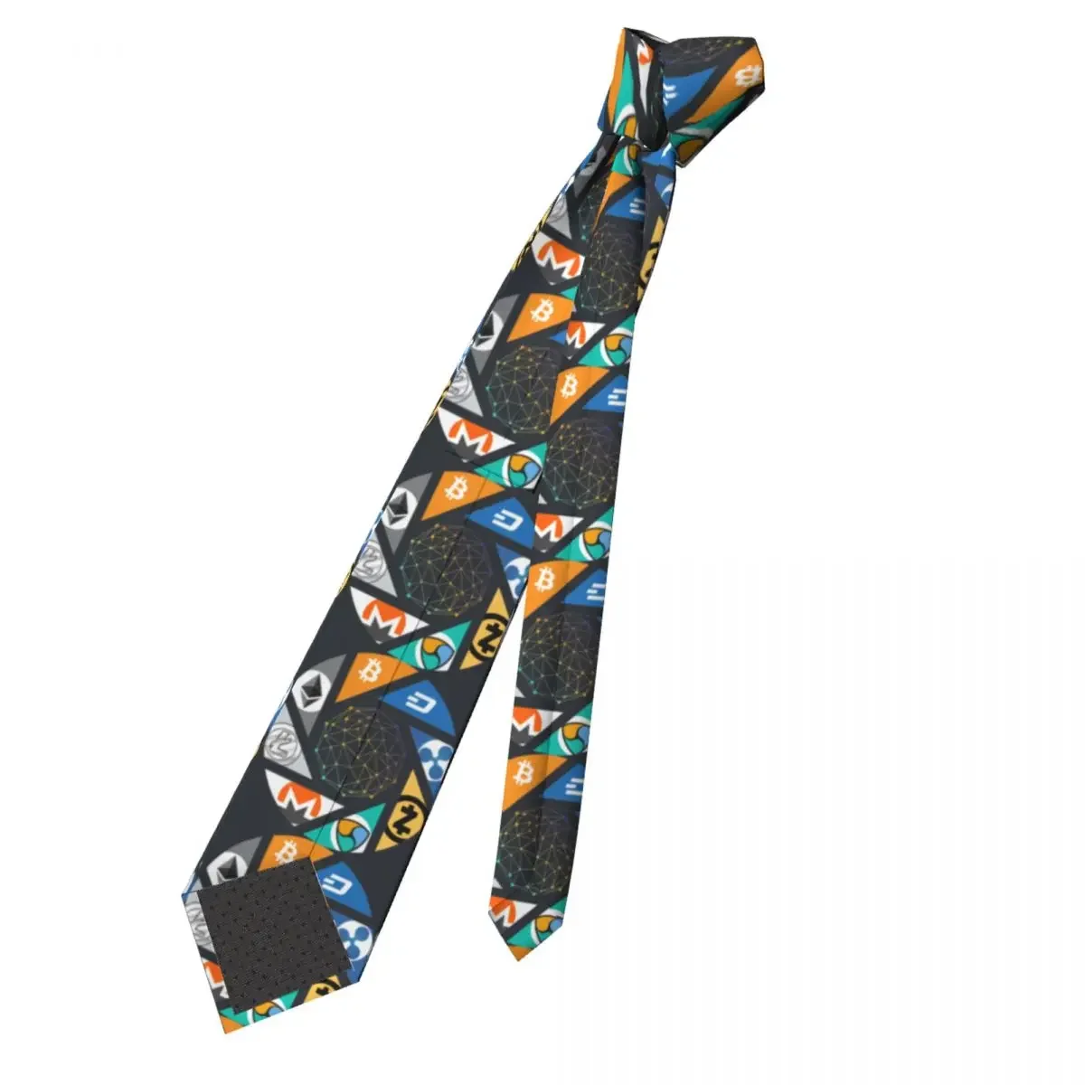 The New Neckties 8 cm Bitcoin Cryptocurrency Crypto Btc Blockchain Geek Neck Tie for Men Daily Wear Gravatas Cosplay Props