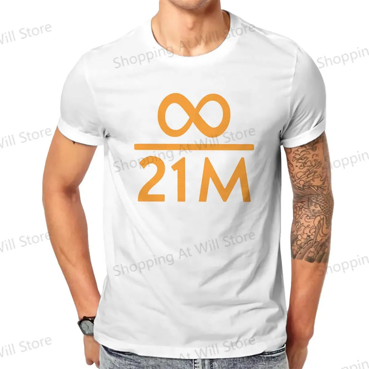 Summer Unisex T-shirts Bitcoin Cryptocurrency Miners Infinity divided by 21 million Bitcoin Summer top Street Clothing S-6XL