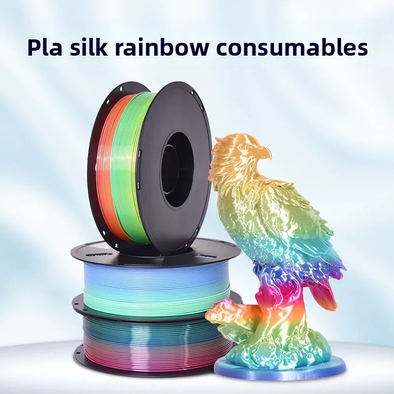 

Нить для 3D-печати 1,75 мм, 1 кг, PLA, шелковый цвет радуги, высокое качество, яркие цвета