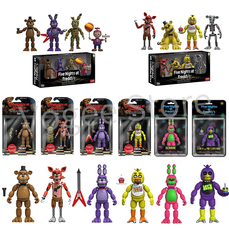 

FNAF Figure Freddy Foxy Bonnie Chica Action Figures PVC 15cm Collection Doll Movable FREDDY FROSTBE Model Toys Boy Gifts