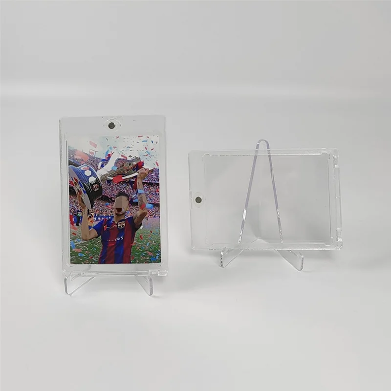 Acrylic Display Holder Transparent Triangle Commemorative Coin Small Photo Fram Card Holder Rack Phone Stand Home Decor