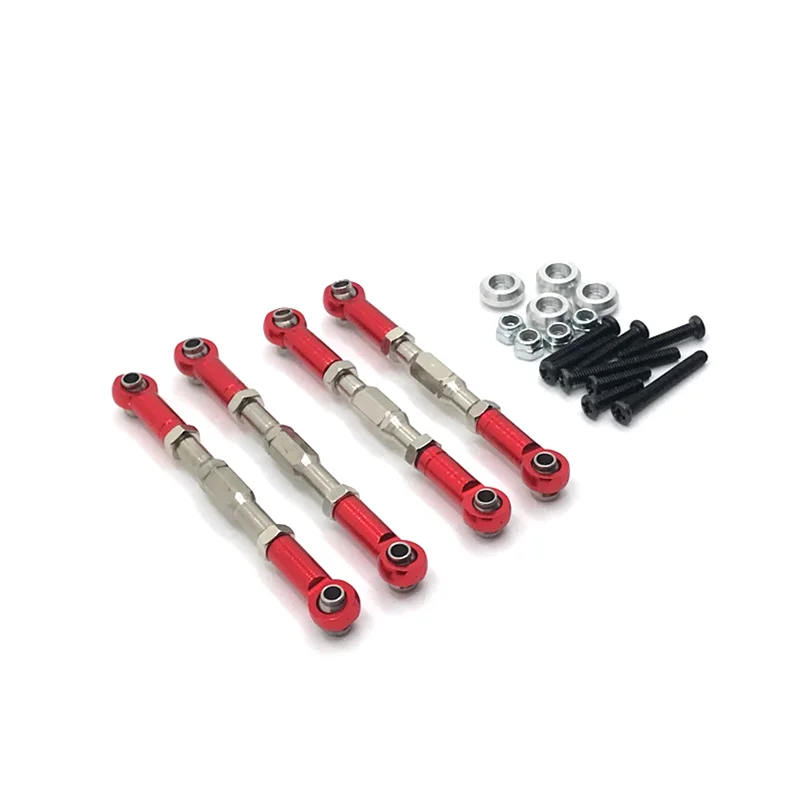 Upgrade Metal 4PCS Adjustable Tie Rod For WPL C14 C24 B14 B24 MN D90 D91 D96 99S HengLong FeiYu JJRC RC Car Parts