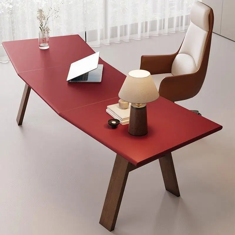 Jinyu Solid Wood Women's Small Boss Desk Young Single Business Desk Designer Light Luxury New High-end