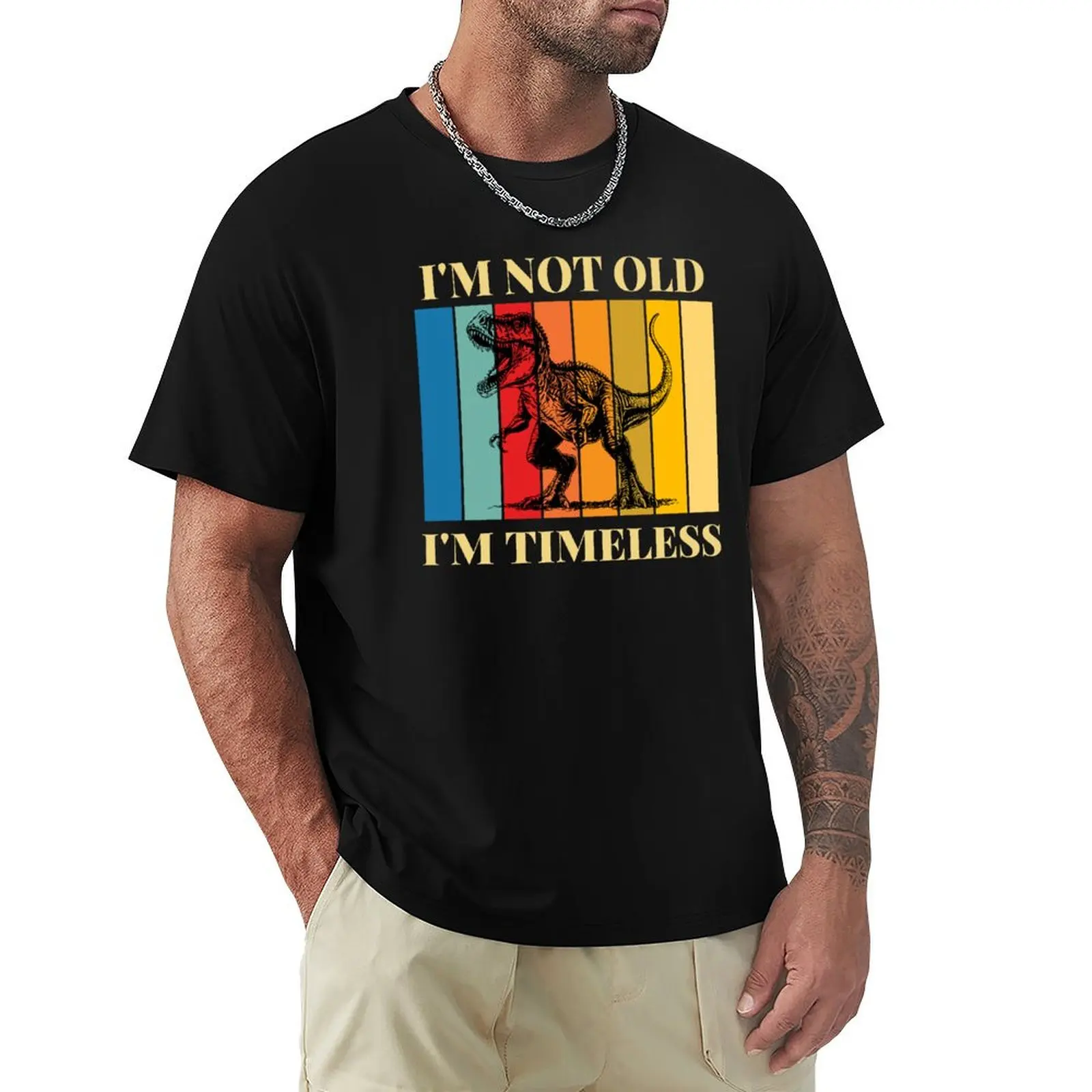 I'm Not Old I'm Timeless Giganotosaurus T-Shirt Casual Simple Design Short Sleeve Shirt