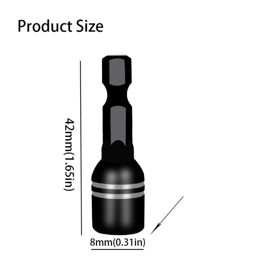 

8mm Size Magnetic Nut Screwdriver Magnetic Design Hexagonal Socket Hex Shank Driver Length Hex Socket High-quality Materials