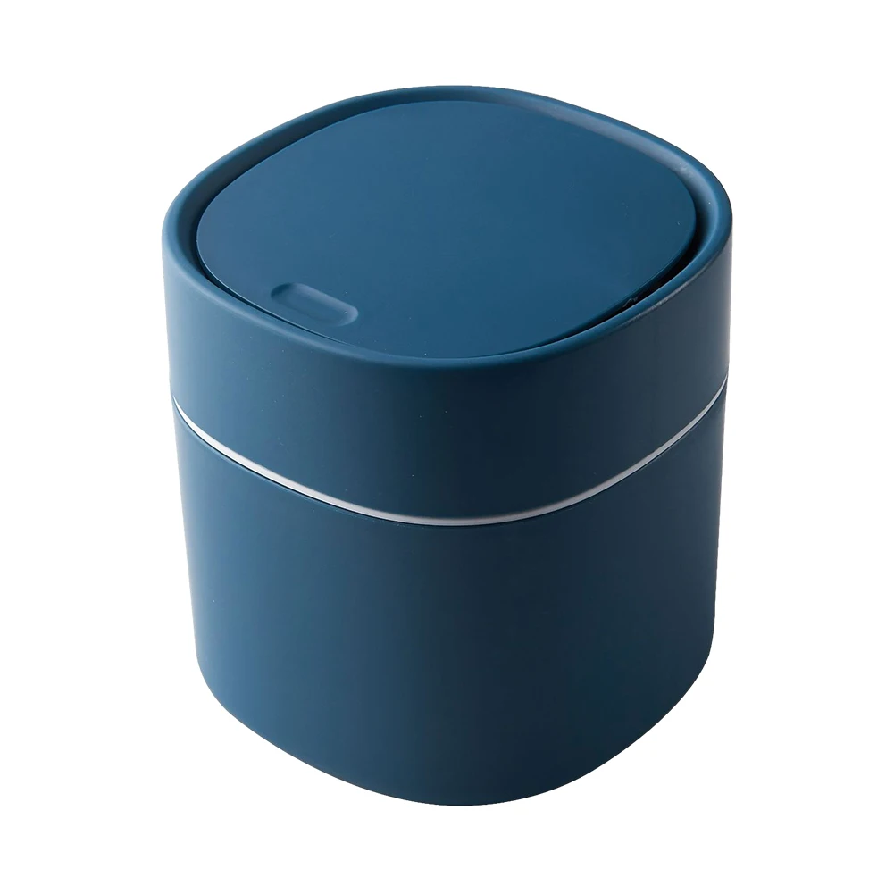 

Mini Trash Can with Lid Nordic Style Desktop Garbage Basket Removable Lid Sundries Barrel Box for Office Desk Bathroom Vanity