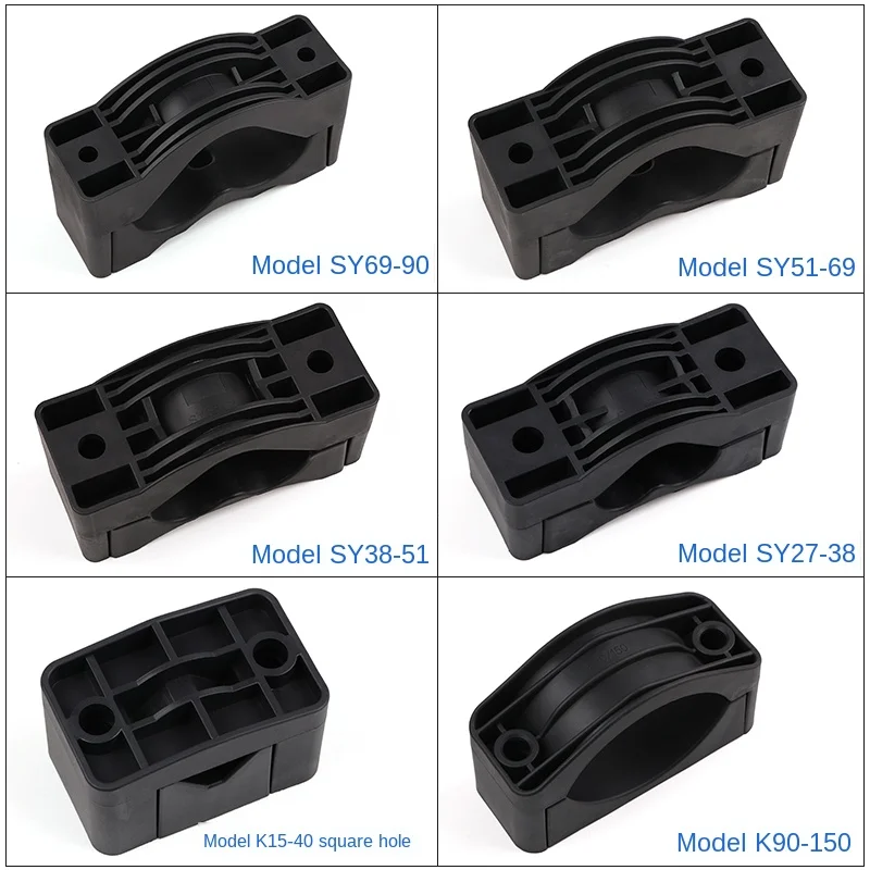 High voltage cable clamp cable fixture nylon pipe clamp three-core cable hoop wire clamp pipe