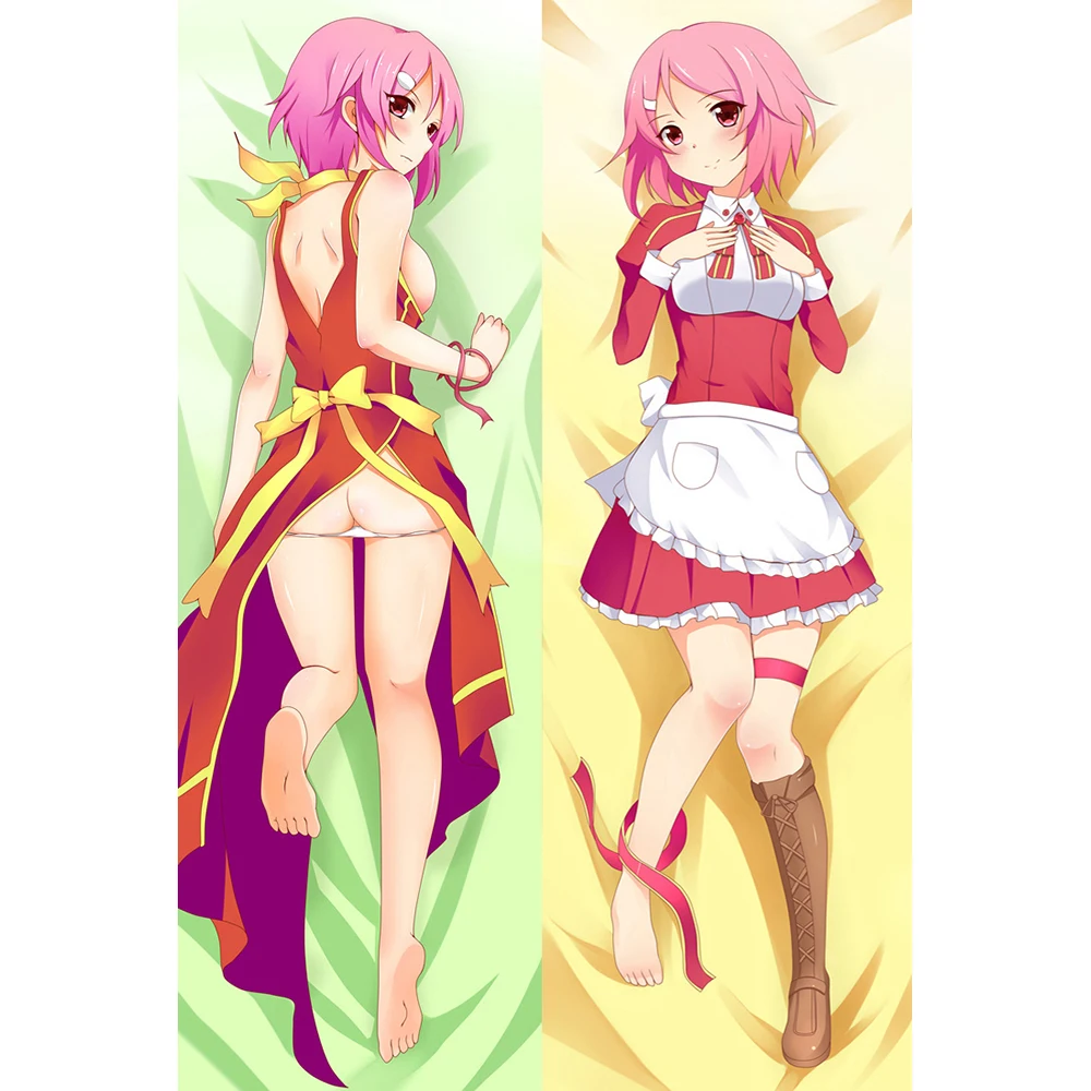 

Anime Cartoon Sword Art One Double Bolster Hing Case Pillow Cover Pillowcase Peach Skin