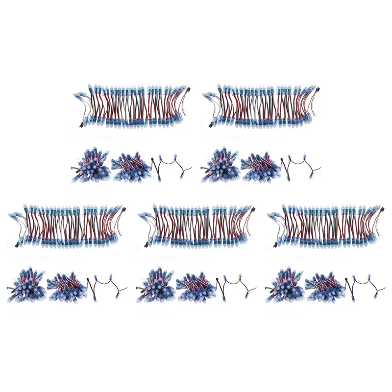 Hot-2500Pcs 12Mm WS2811 Full Color LED Pixel Light Module DC5V IP68 Waterproof RGB 2811 1903 IC Digital LED Christmas Light