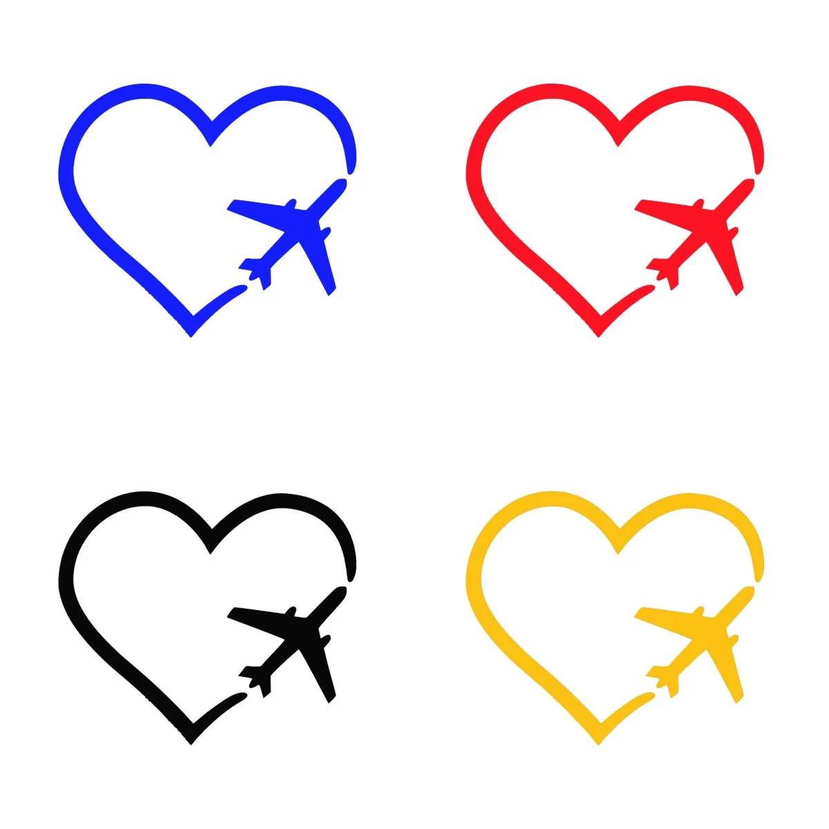 Interesting Airplane Aviation Pilot Car Sticker Van Bike Window Bumper Vinyl Decal Window Tuning Laptop Trunk Accessories