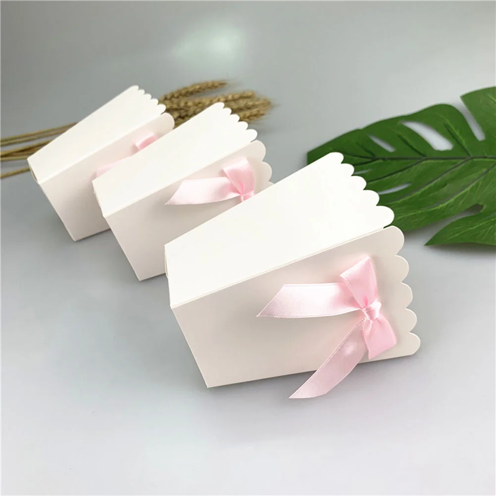 12 Pcs Floral Ribbon Popcorn Bags for Party Bouquets Mini Candy Container Decoration Treat Boxes Paper Snack