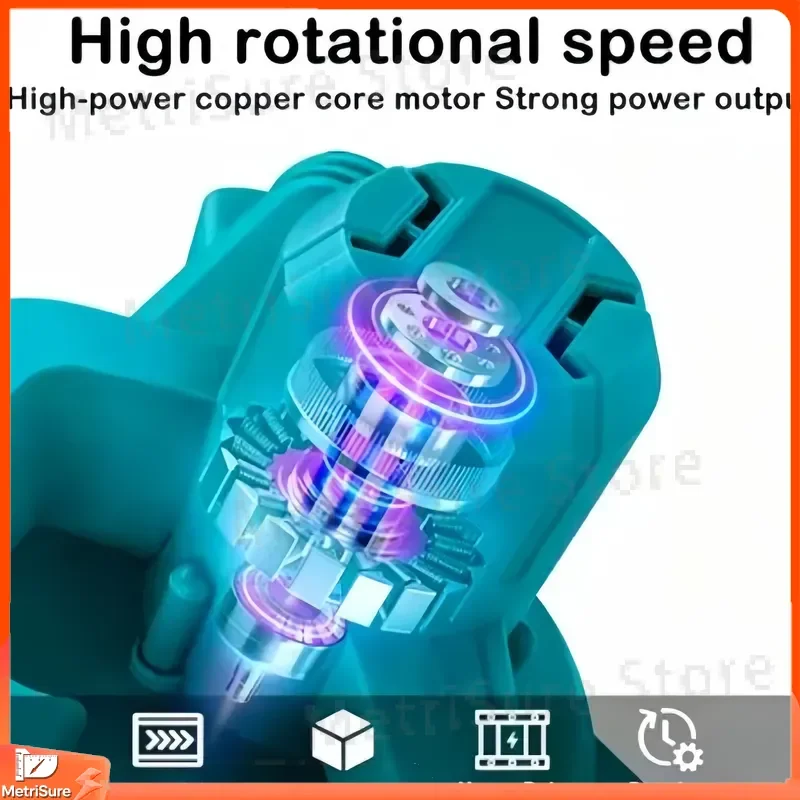 Cordless Blower for Hair Drying Leaf Suction Computer Dust Cleaning Snow Removal 18V Battery Powered Air Mover