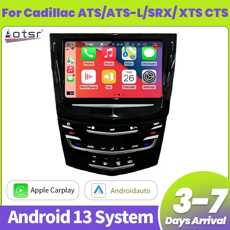 

Aotsr Android 13 для Cadillac ATS/ATS-L/SRX/ XTS CTS 2011-2019 автомобильное радио GPS-навигация головное устройство мультимедийный плеер аудио стерео