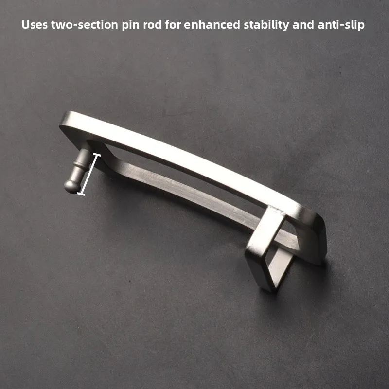 Men's 40cm Inner Wear 304 Stainless Steel Belt Buckle Smooth Waist Head Korean Style Pants Head High End Belt Buckle