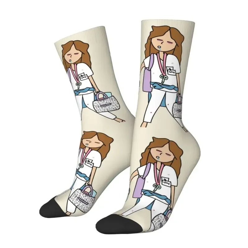 

Funny Enfermera En Apuros Doctor Nurse Medical Socks Men Women Warm 3D Printing Basketball Sports Socks