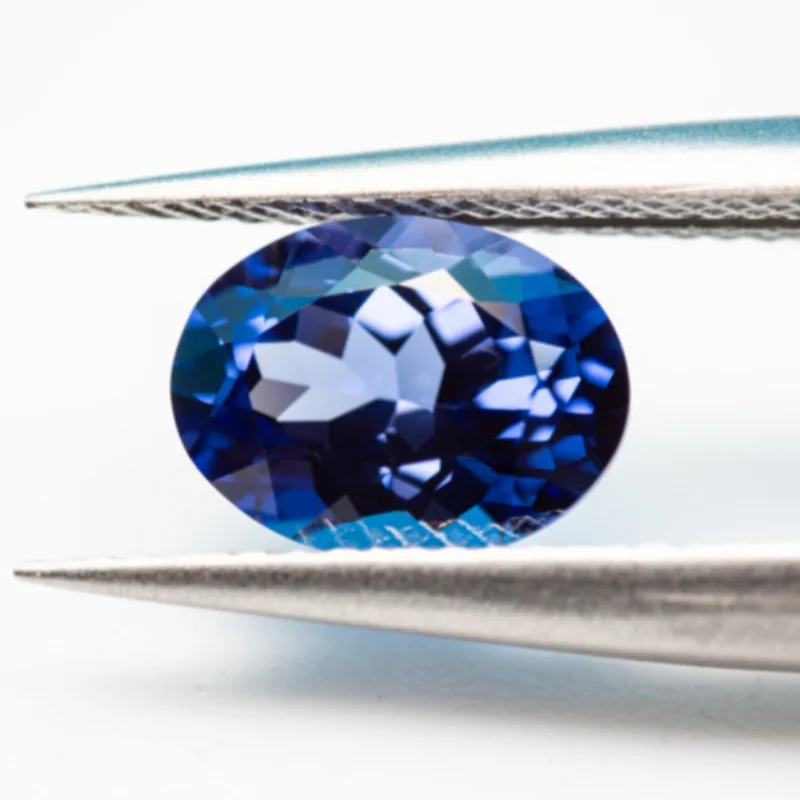 Lab Grown Sapphire Royal Blue Color  Oval Cut Top Quality Pendant Gemstones for Charms Jewelry Making Selectable AGL Certificate