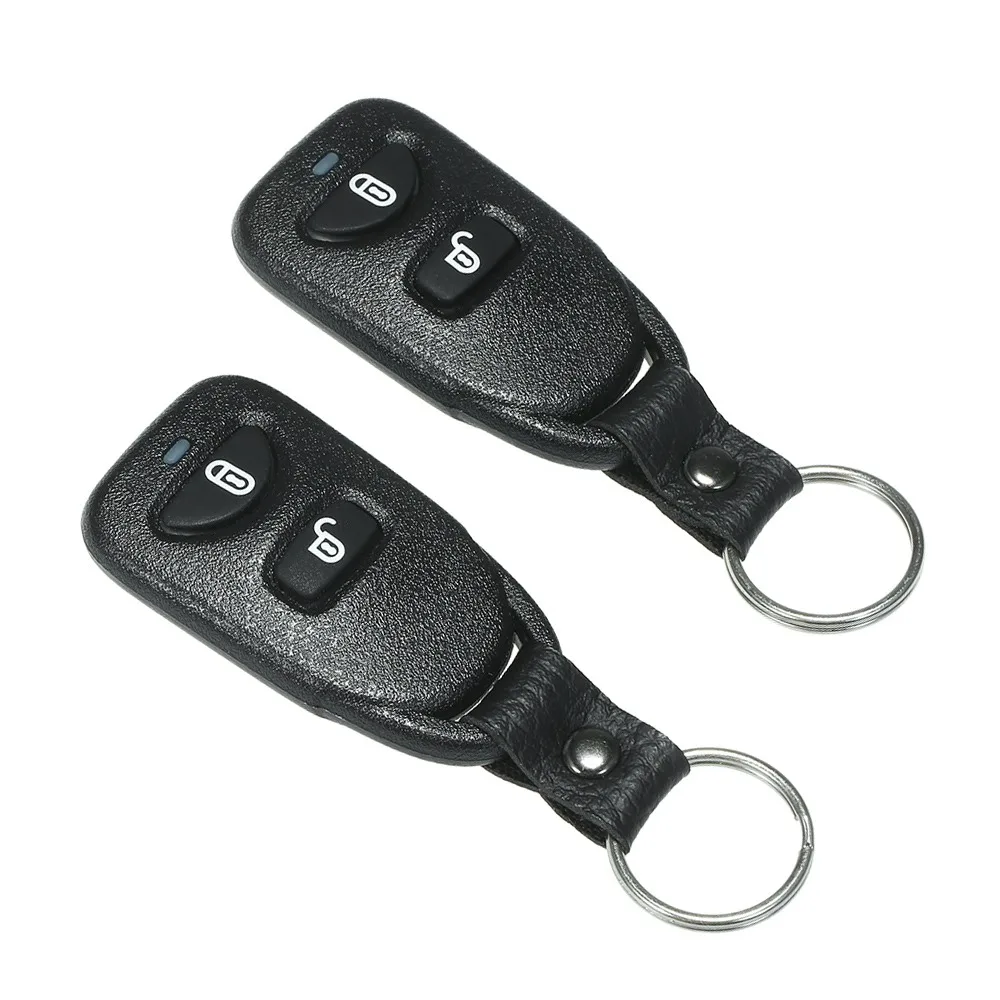 12V Car Auto Remote Central Kit Door Lock Locking with 2 Remote Controllers Auto Vehicle Keyless Entry System Universal