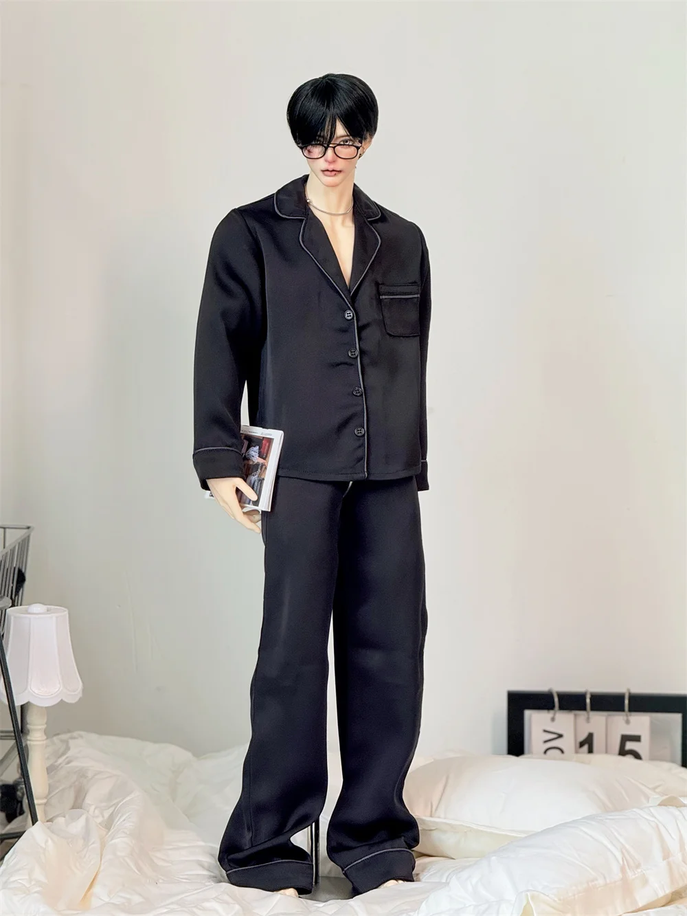 ID75 Pyjamas Vielseitiger, entspannter, mehrfarbiger Pyjama Spot-Inventar Unisex-Langarm-Set Loungewear BJD-Kleidung Puppenzubehör