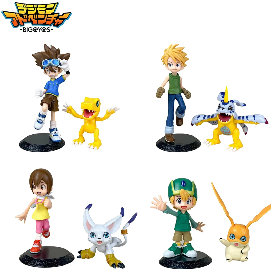 8pcs/Set Digimon Adventure Tailmon Gomamon  Patamon Gabumon Tentomon Palmon Piyomon  Agumon Anime Model Toy Doll Gifts