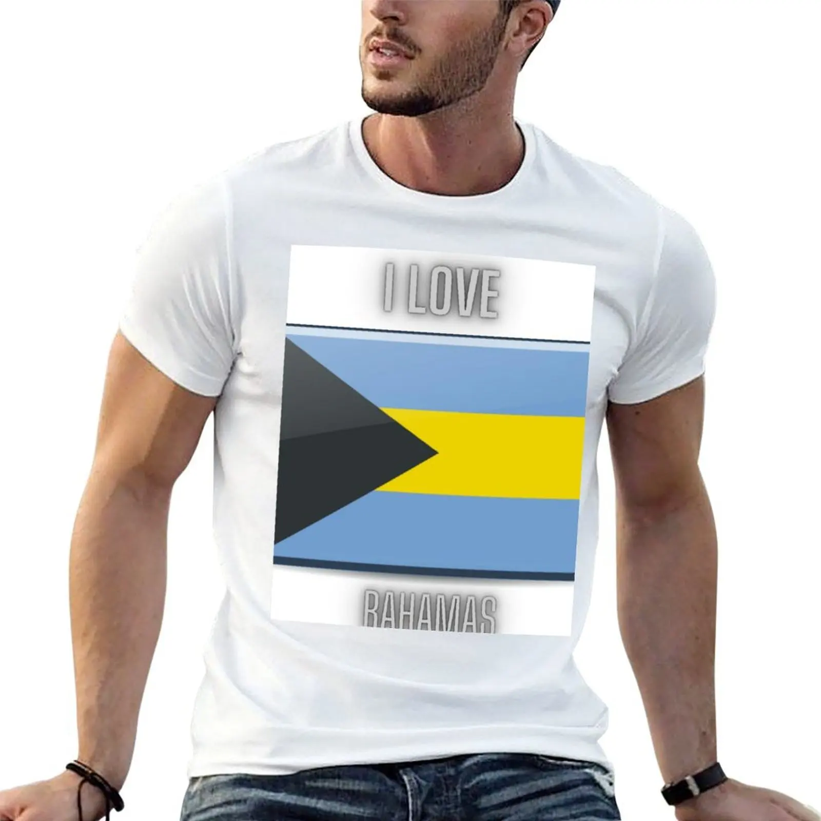 

LOVE BAHAMAS - T-Shirt black cotton t-shirt plain for man package t shirts for man pack cotton T-Shirt