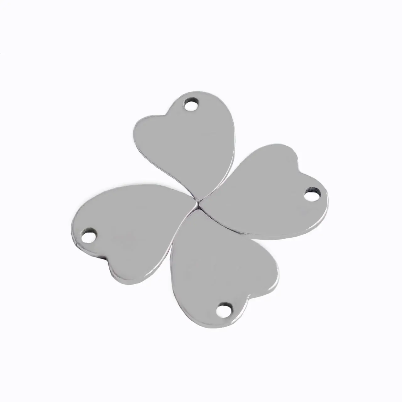 20PCS Stainless Steel Heart Charm Pendants 12x9mm DIY Necklace Bracelet Jewelry Crafts Accessories Blanks Handicrafts Supplies