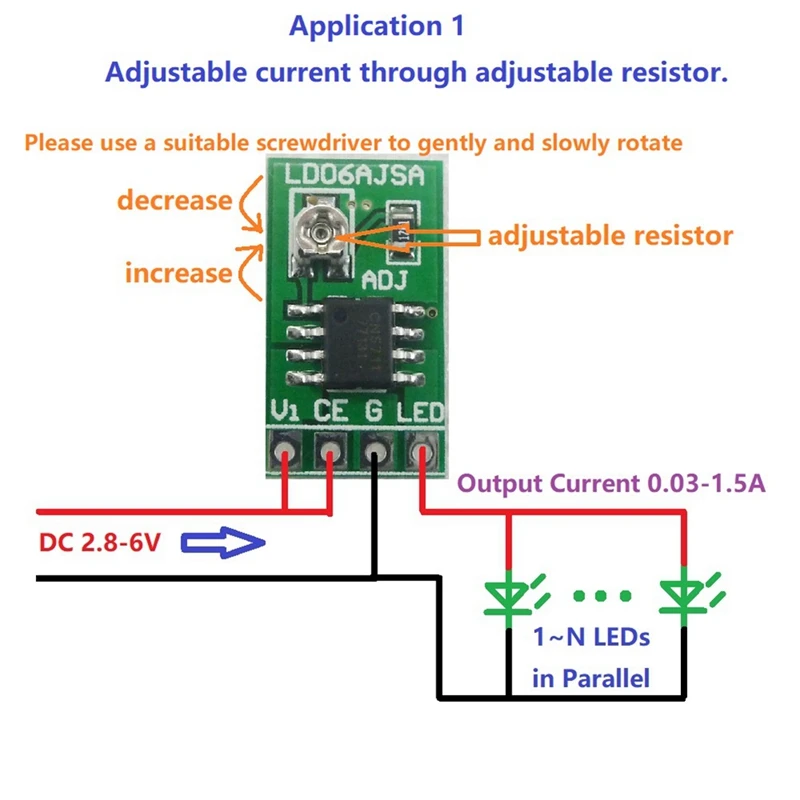 Dc 3.3V 3.7V 5V Led Driver 30-1500ma Constante Stroom Verstelbare Module Pwm Control Board Voor Usb 18650 Li-Ion